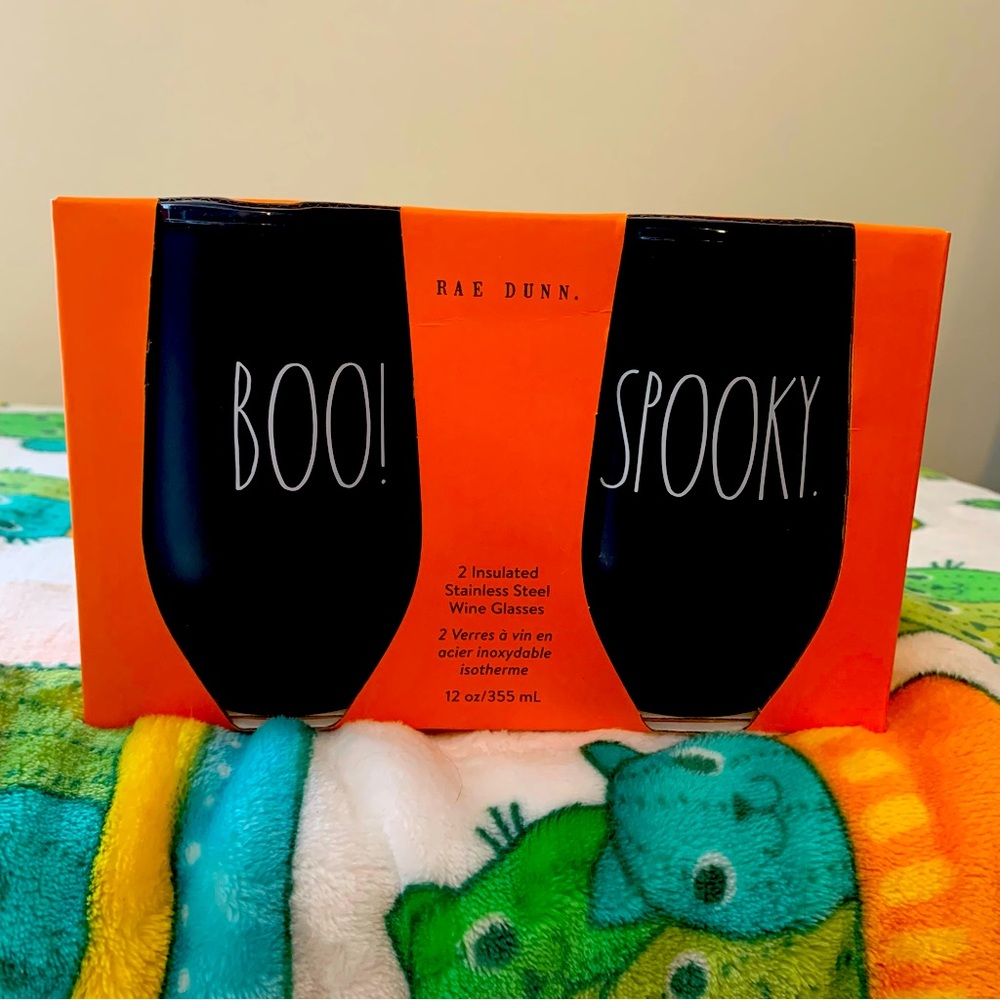 Rae Dunn Stainless Steel Set of Halloween Wine Tumblers